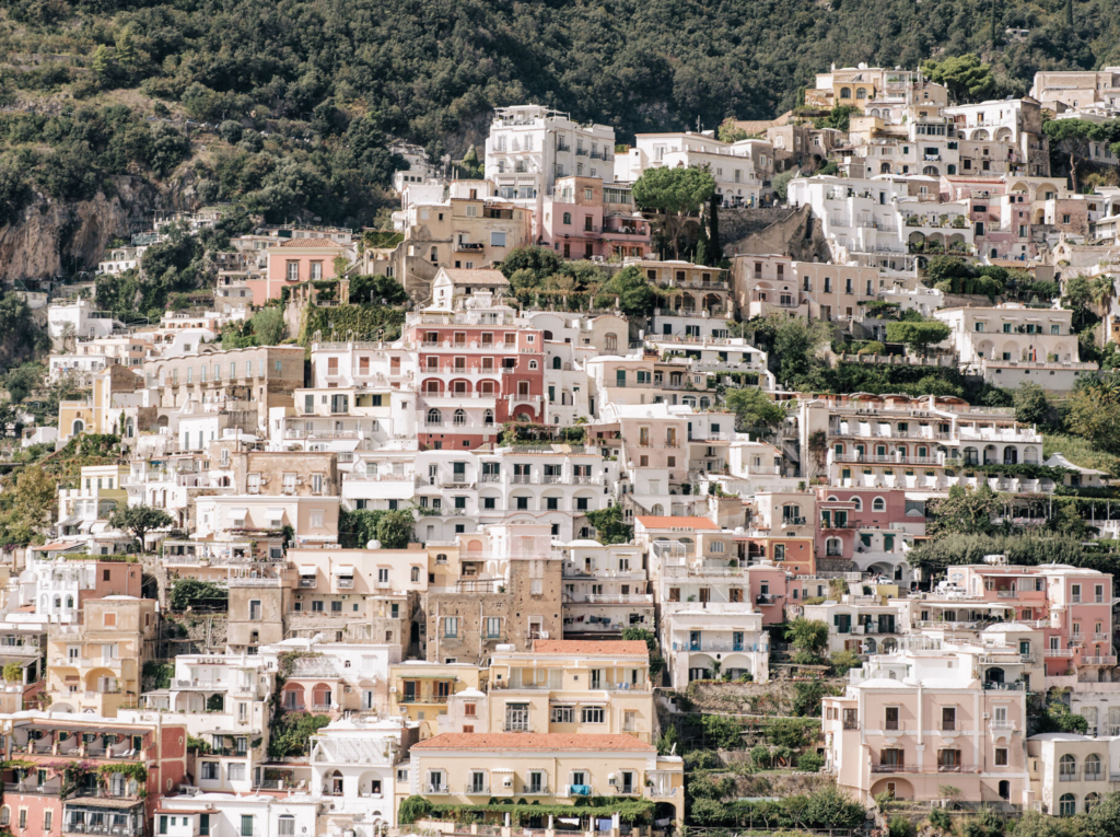 Positano cliffside view from Villa Magia