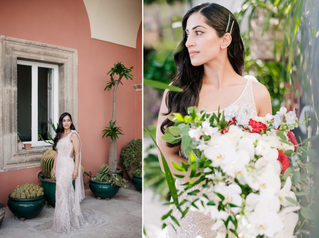 Bridal portraits at Villa Magia Positano