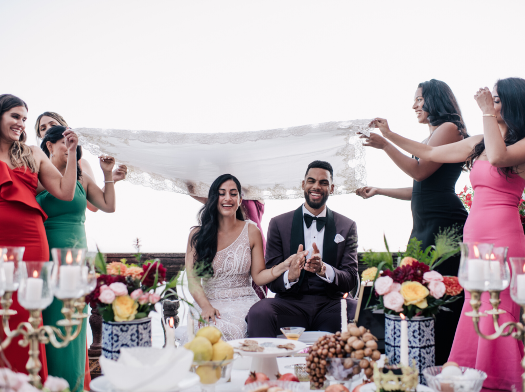 Traditional Sofreh ceremony at wedding